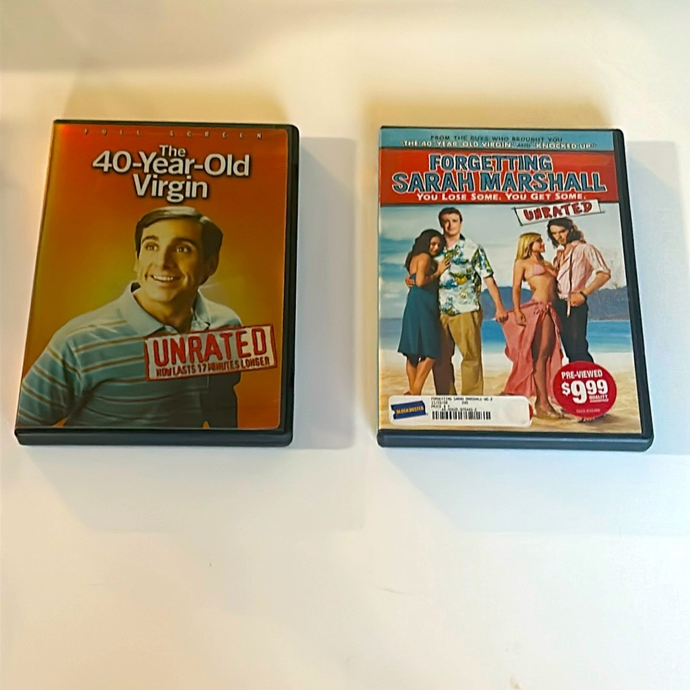 40-year-old virgin on DVD   Forgetting Sara Marshall on DVD